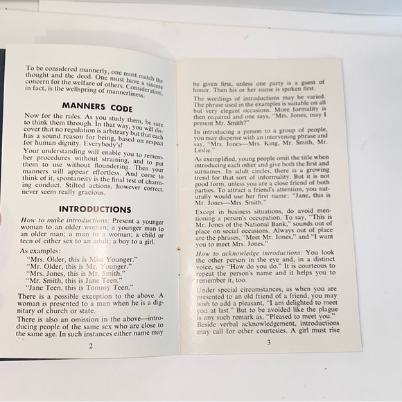 Vintage 1963 Newspaper Insert Winning Manners Booklet by Mary Sue Miller - Picture 7 of 11